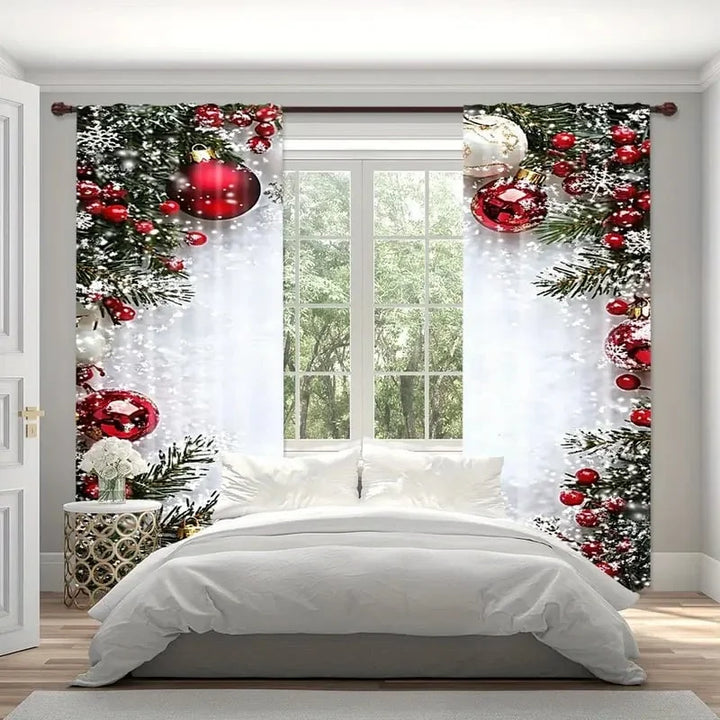 FrostLinen -Christmas Themed Curtains