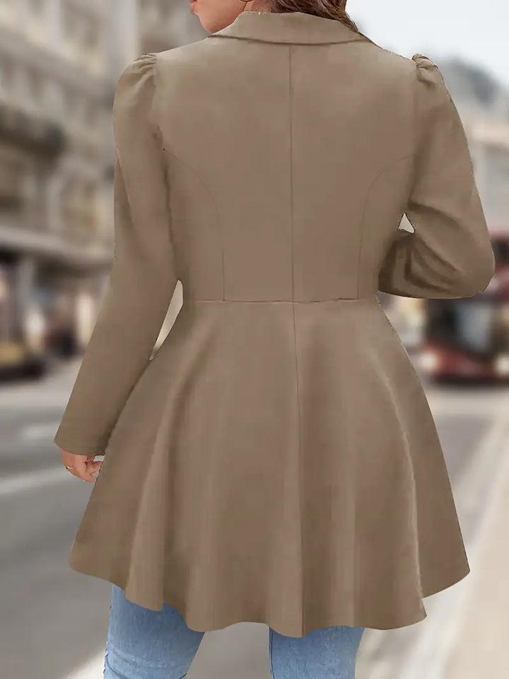 Mackayla - Elegant Long Sleeve Blazer With Single Button