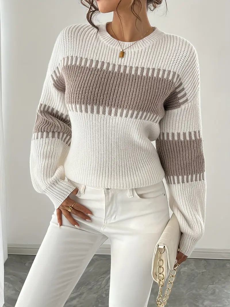 Gyneth - Long Sleeve Sweater With Round Neck