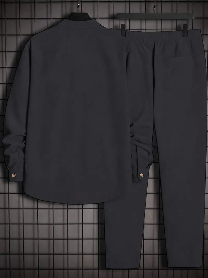 Podolak - Autumn And Winter Long Sleeved Shirt With Loose Trousers