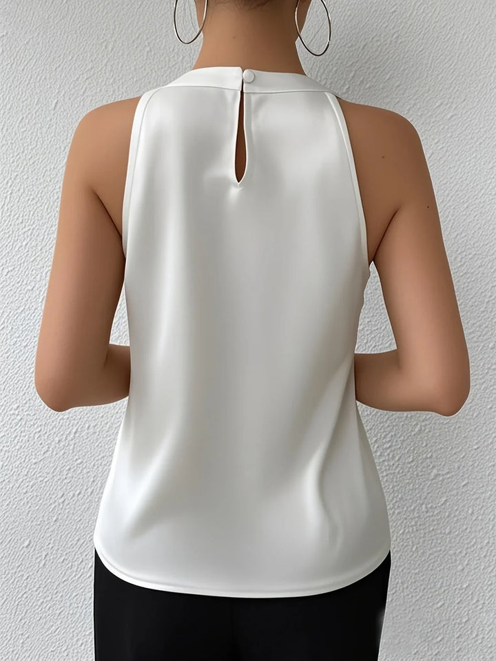 Cerys - Elegant Sleeveless Polyester Blouse