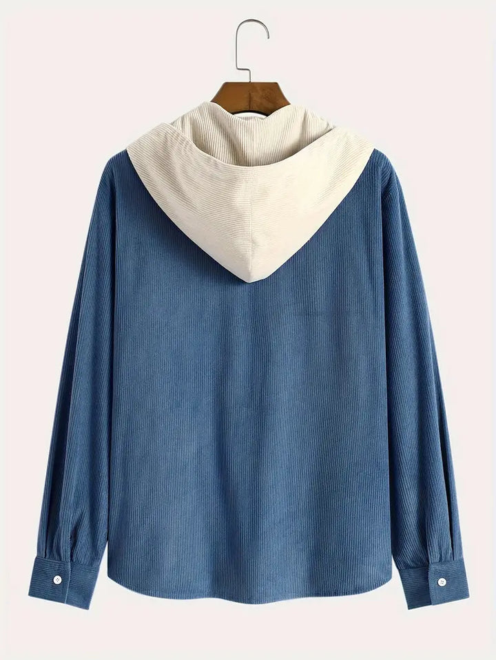 Costas - Corduroy Textured Zip-Up Hoodie