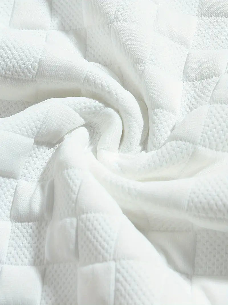 Stafford - Casual Checkered Textured Sweatshirt