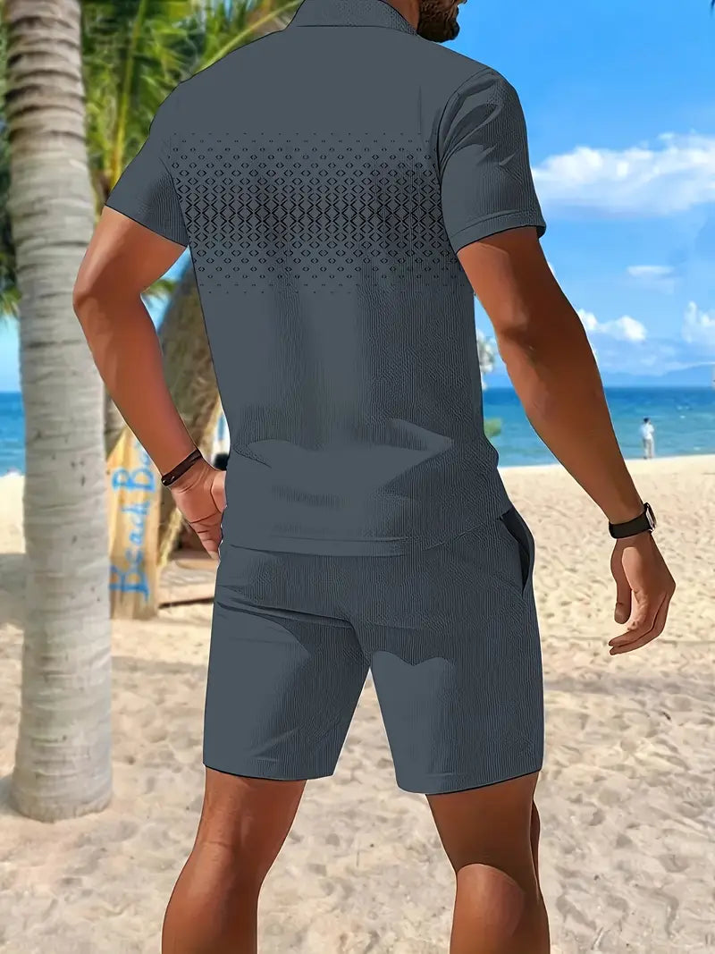 Zackary - Summer Short Sleeve Two Piece Set