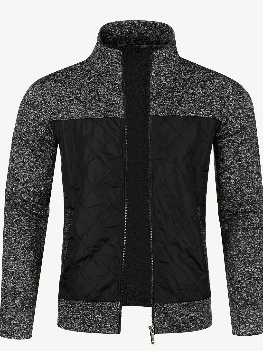 Grzegorz - Long Sleeve Knitted Jacket With Zip Up