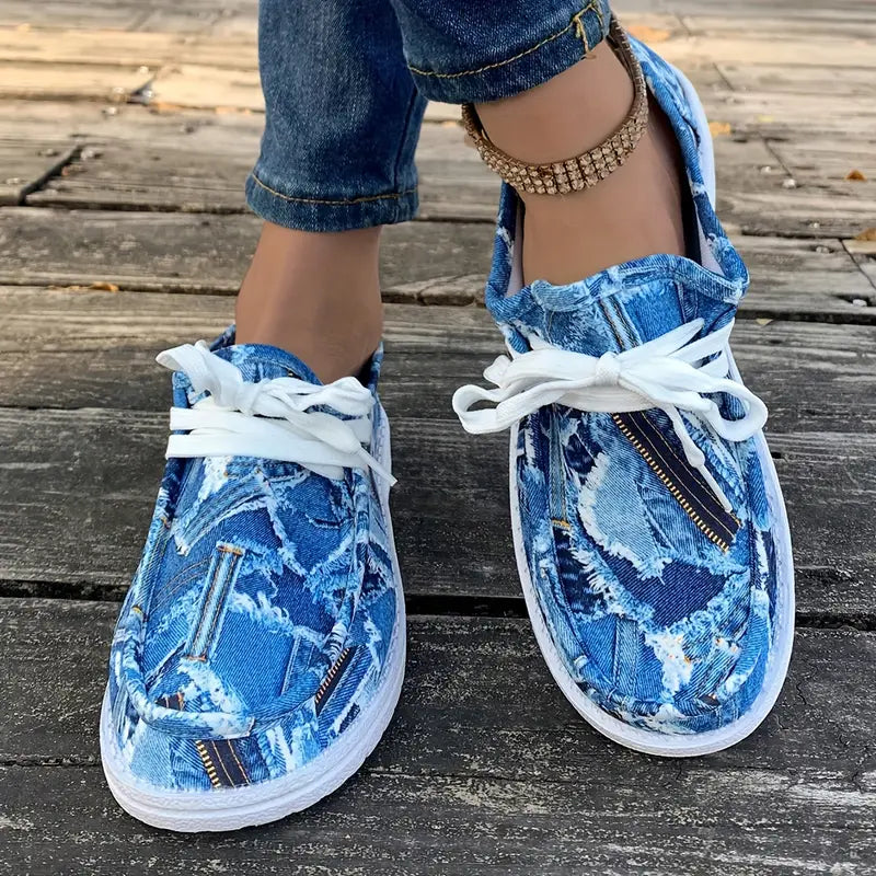 Ulanda - Non Slip Denim Print Sneaker
