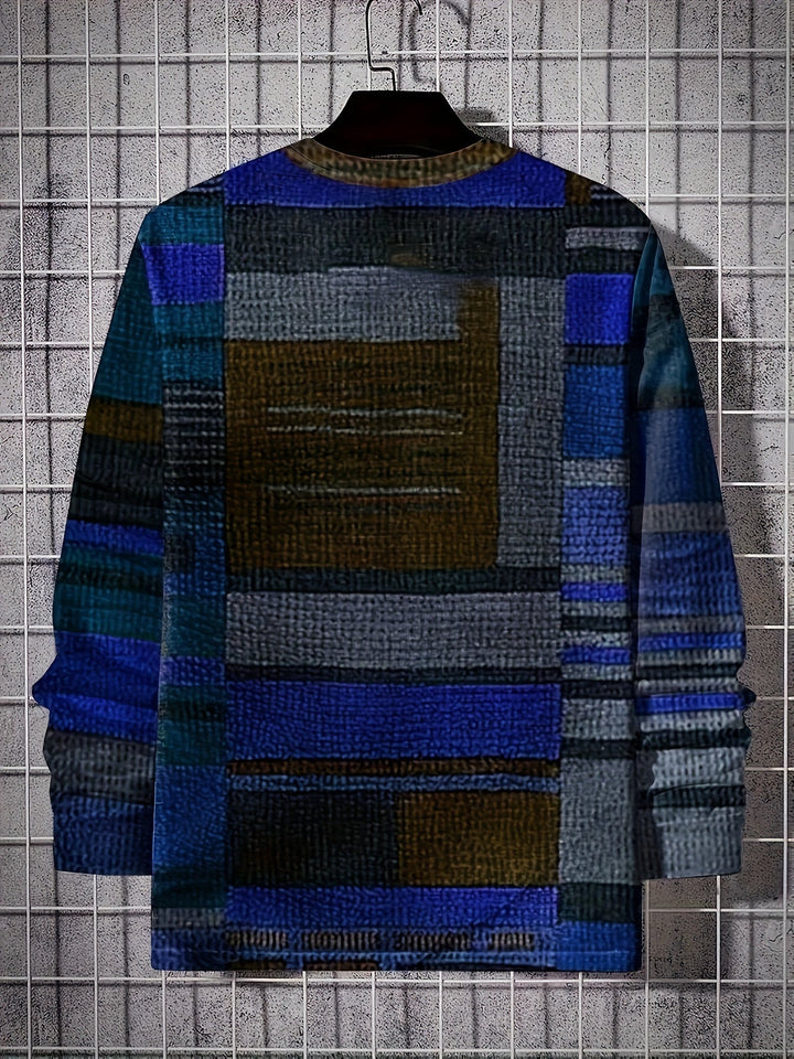 Calvin - Long Sleeve T-Shirt With Blocks Pattern