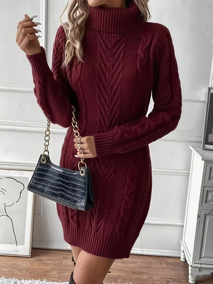 Milanda - Cable Knit Sweater Dress