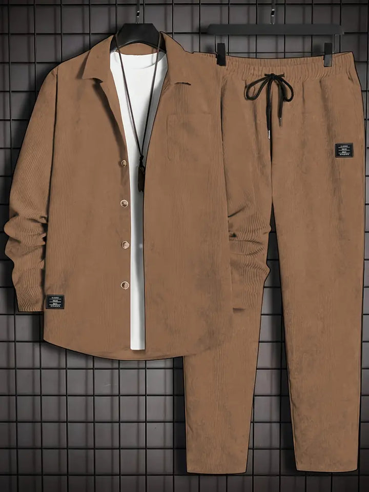 Podolak - Autumn And Winter Long Sleeved Shirt With Loose Trousers