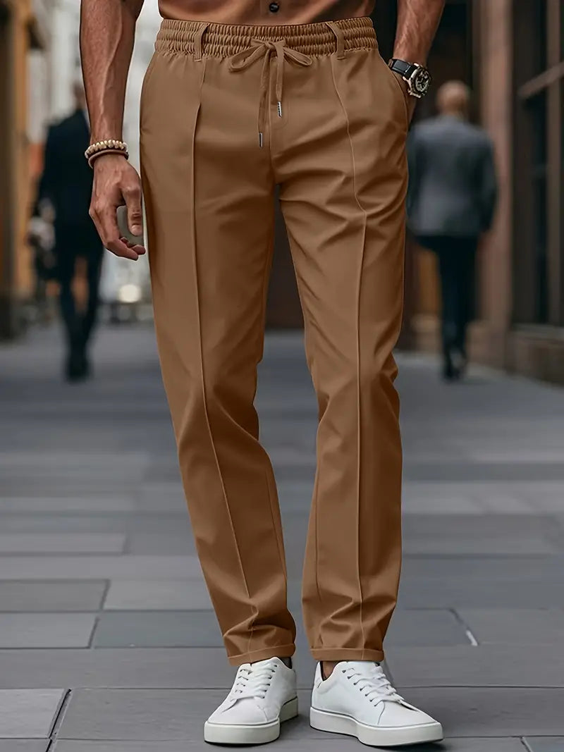 Crawford - Casual Slim-Fit Trousers With Elastic Waist