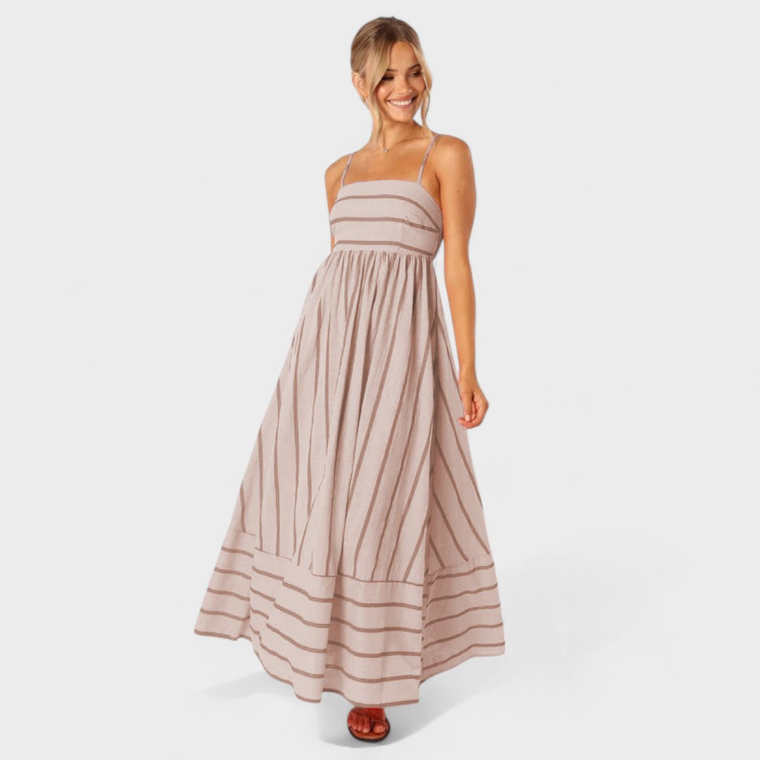 Lucille - Striped Print Maxi Dress