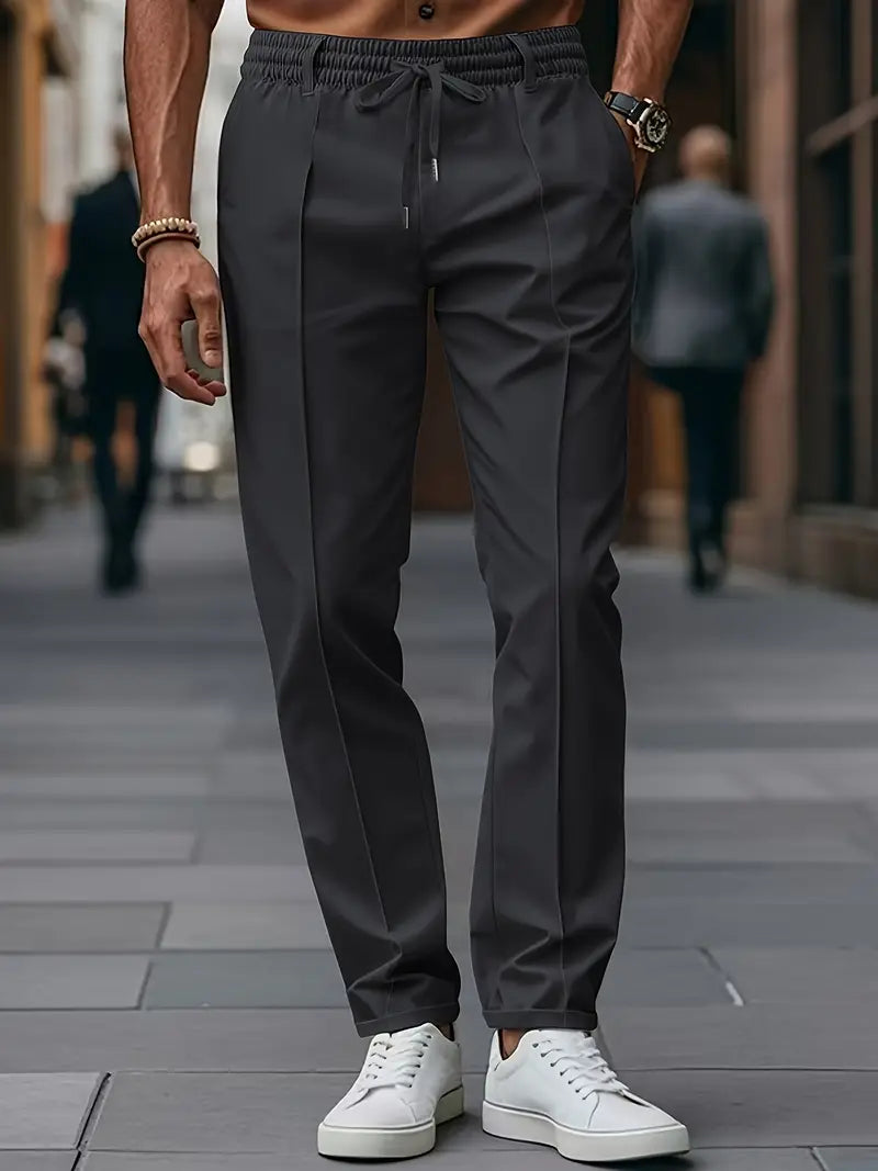 Crawford - Casual Slim-Fit Trousers With Elastic Waist