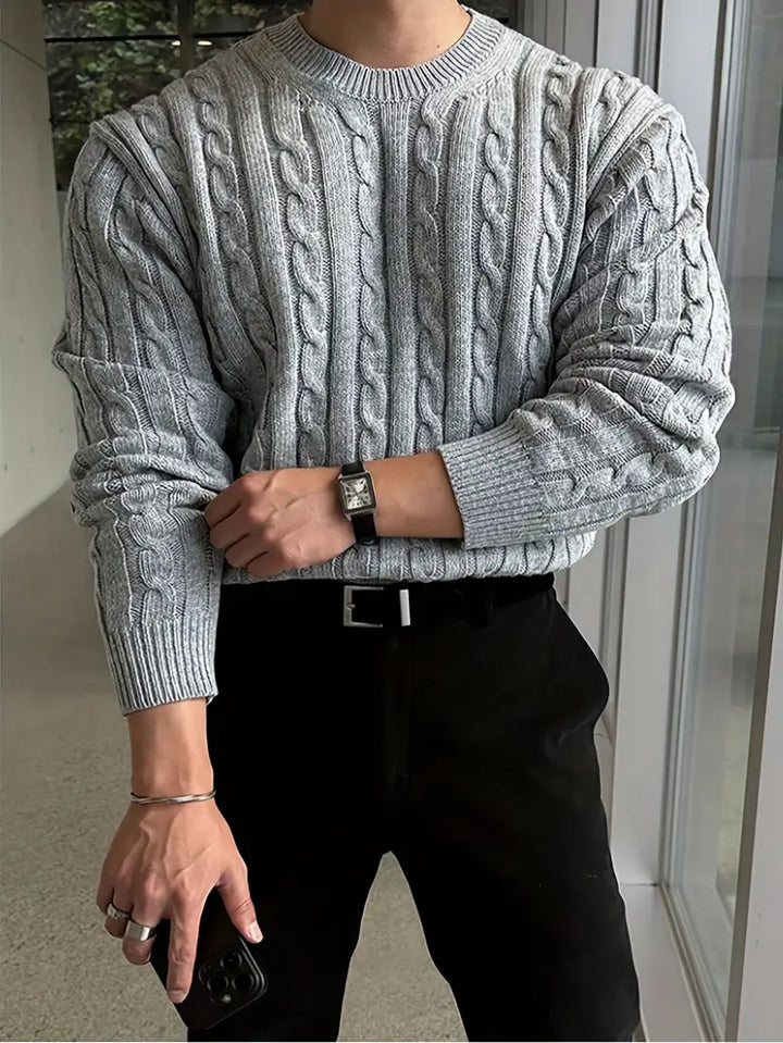 Mergim - Casual knitted Long Sleeve Sweater