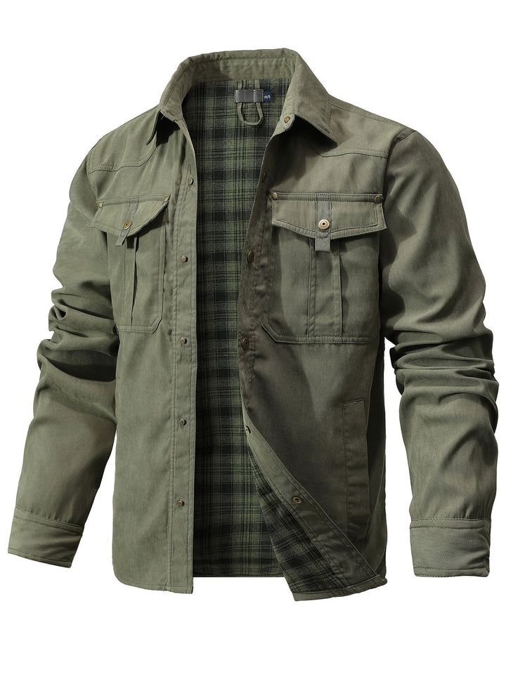 Evrypidis - Casual Long Sleeve Cargo Jacket