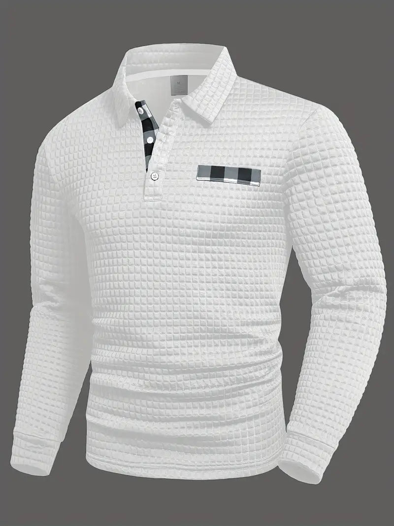 Hughes - Casual Thick Knit Button-Up Shirt