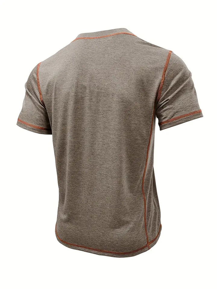 Orazio - Short Sleeve T Shirt With Button