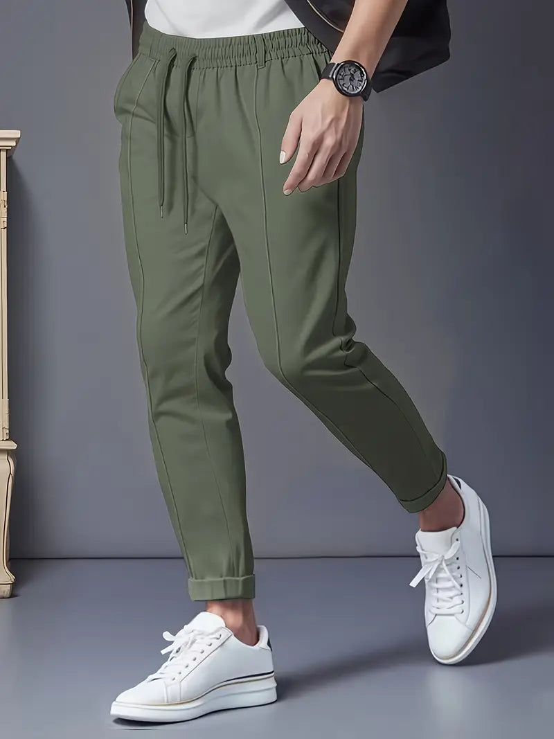 Crawford - Casual Slim-Fit Trousers With Elastic Waist