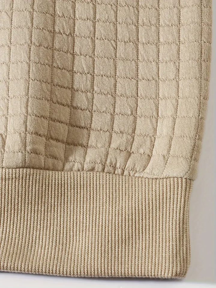 Andreas - Bohemian Plaid Long Sleeve Sweater