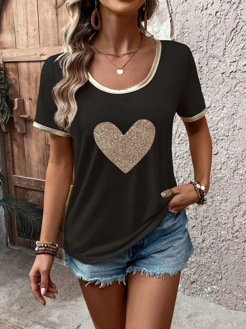 Lamprini - Elegant Short Sleeve T-Shirt