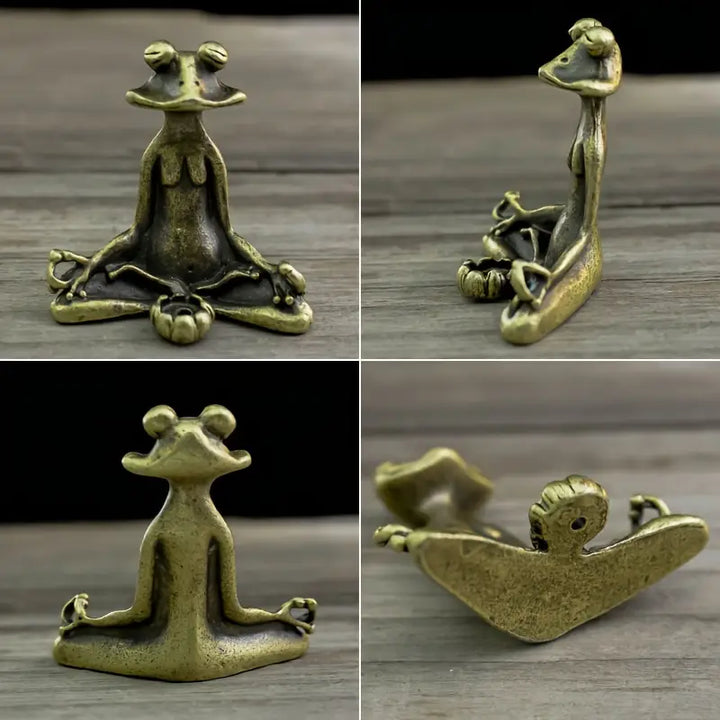 Meditoad - Elegant Metal Frog Incense Holder