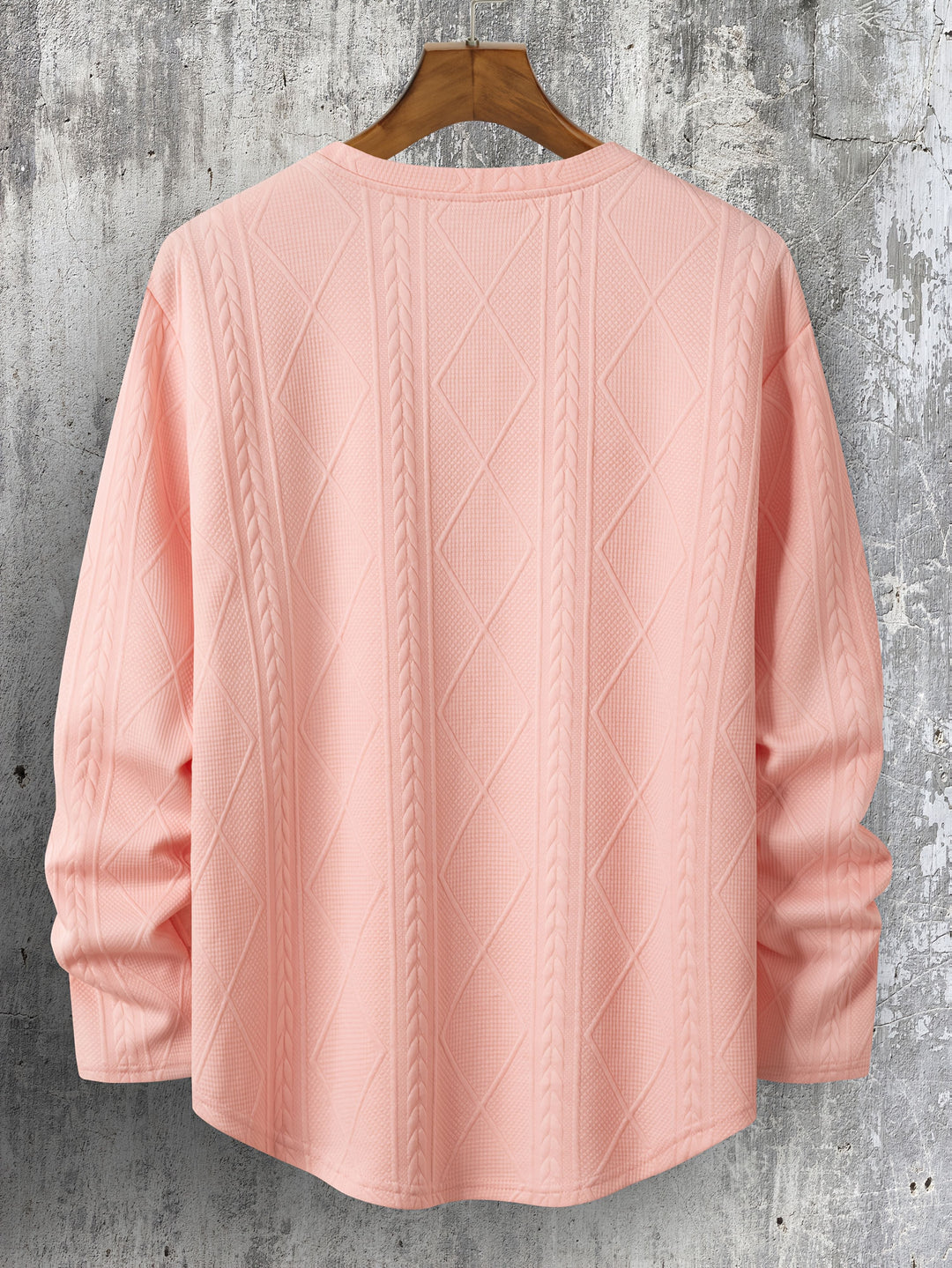 Lyman - Geometric Patterned Long Sleeve Hoodie