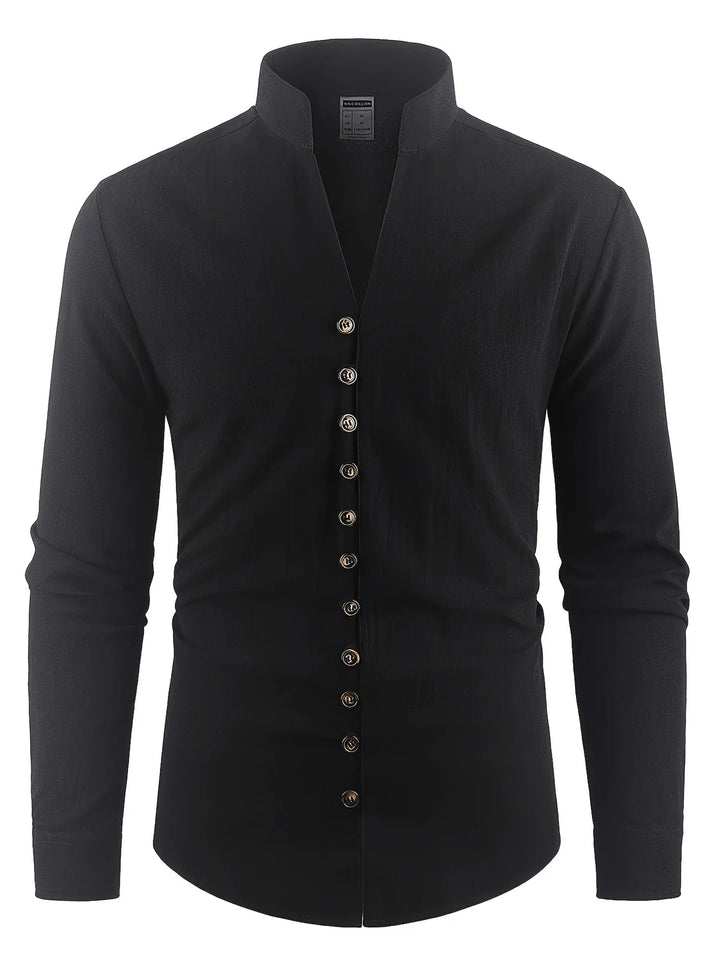 Shayne - Lightweight Cotton Linen Long Sleeve Shirt