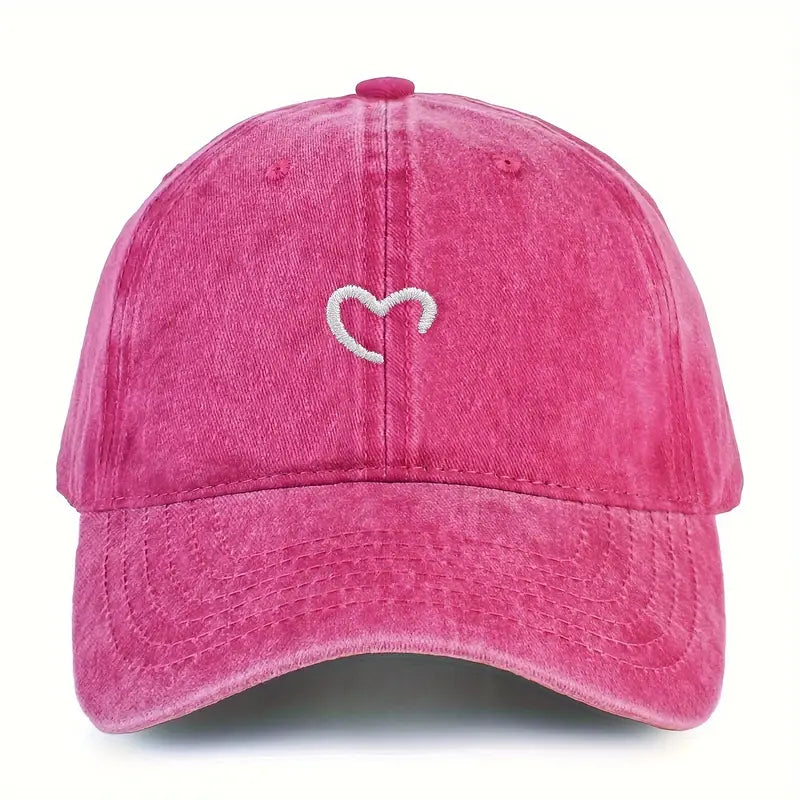 Marlia - Embroidered Heart Stitched Cap