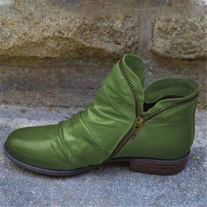 Marzell - Leather Boots With Zipper