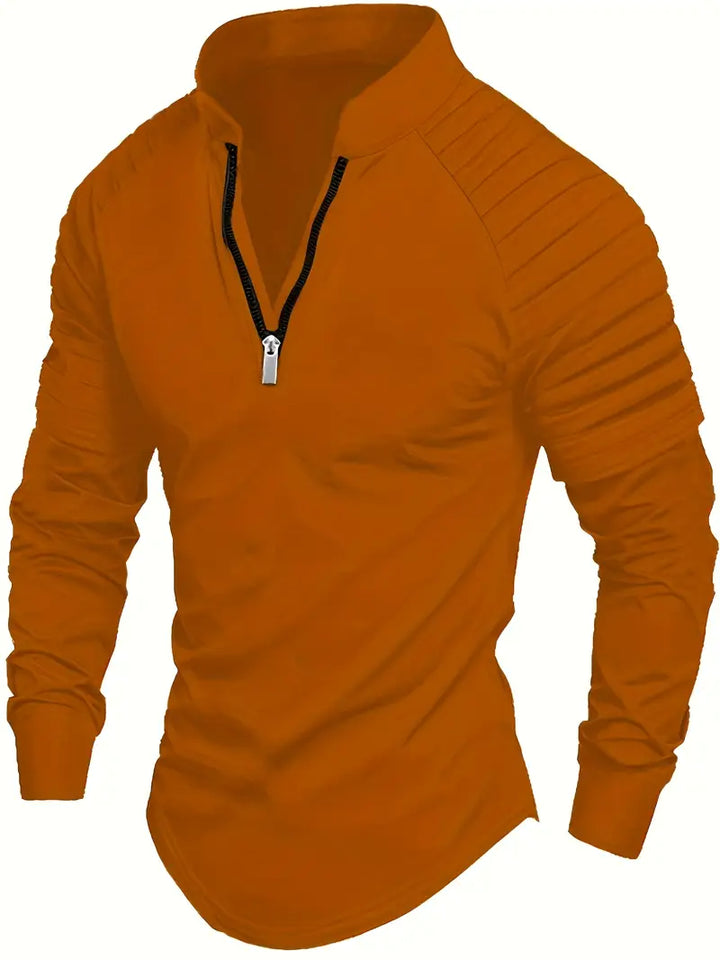 Linwood  - Long Sleeve Polo Shirt With Zipper