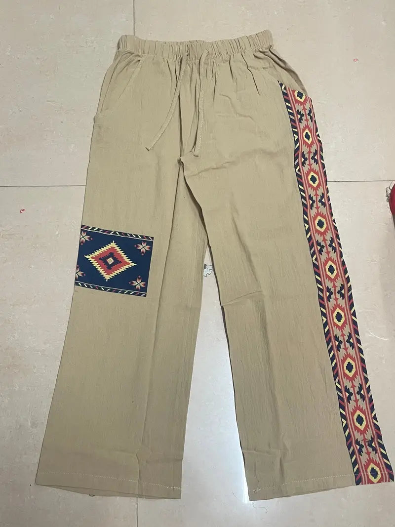 Daniil - Ethnic Style Pants With Pockets