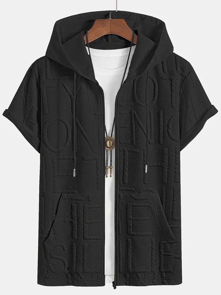 Henryk - Elegant Short Sleeve Hooded With Zipper