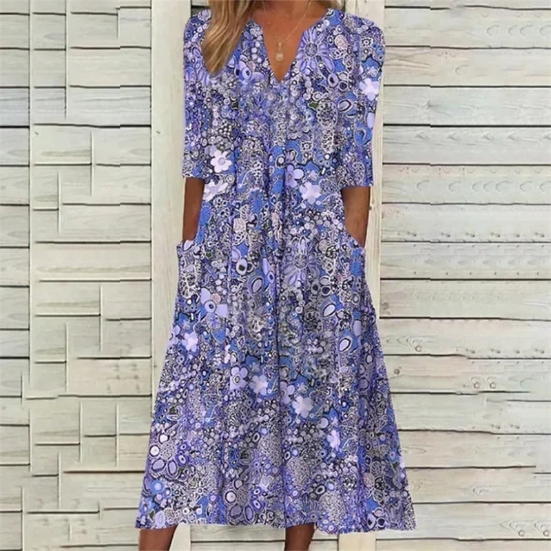 Jannama - Elegant Summer Dress With Belly Coverage