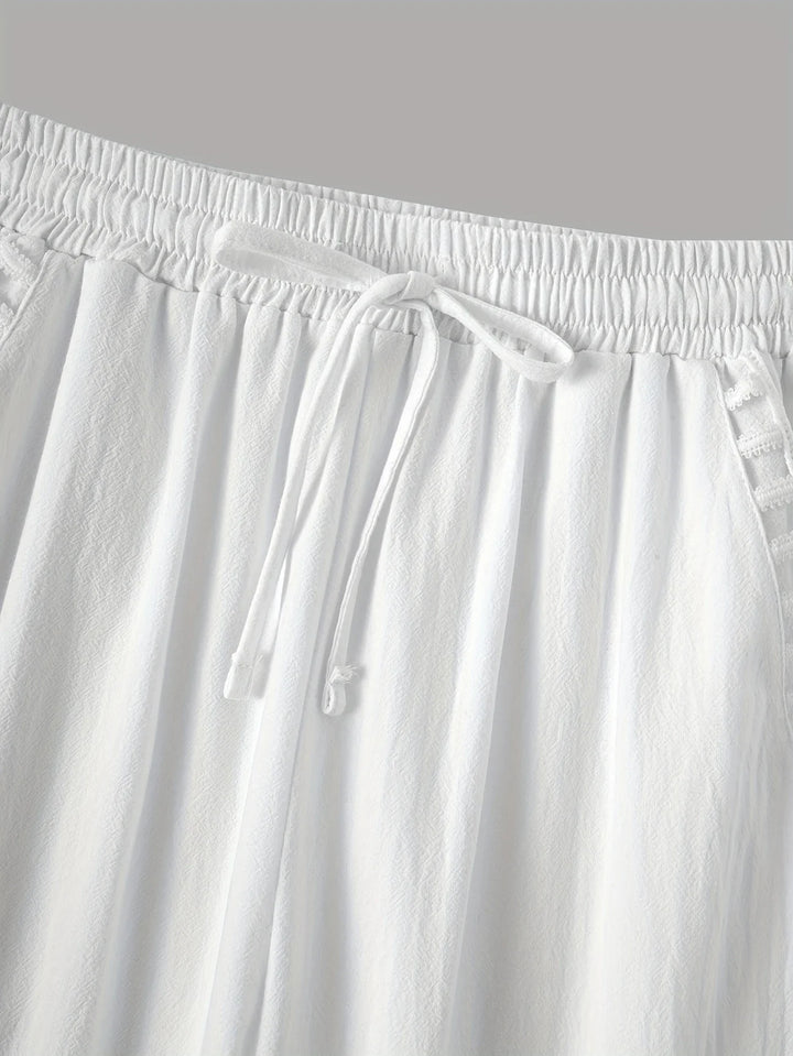 Tracey - Contrast Trim Cropped Pants