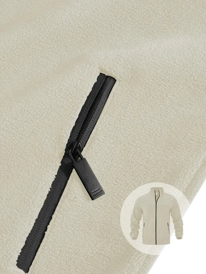 Barron - Casual Zip-Up Fleece Jacket With Pocket