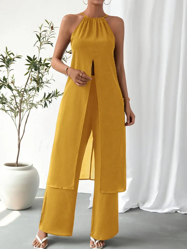 Eirini - Elegant Sleeveless Two Piece Set