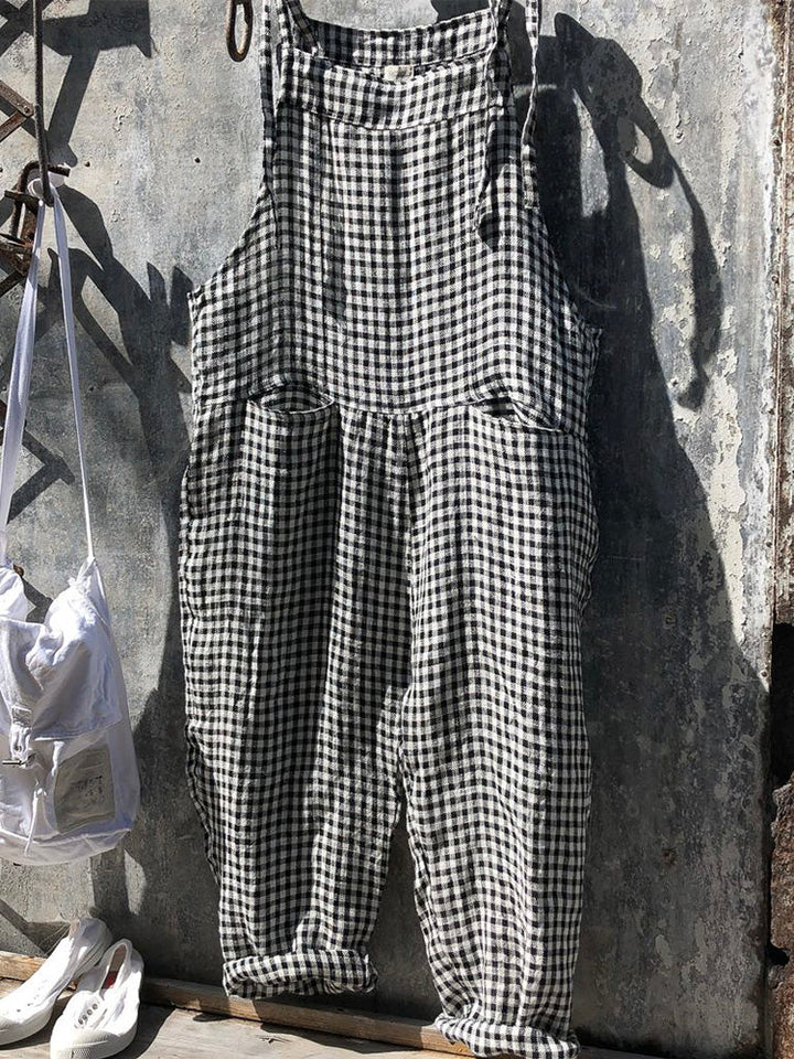 Keeley - Striped Wide Leg Overalls