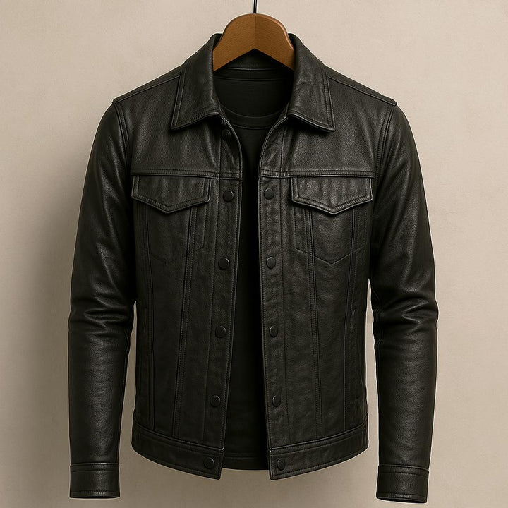 Lulzim - Casual Slim Fit Leather Jacket