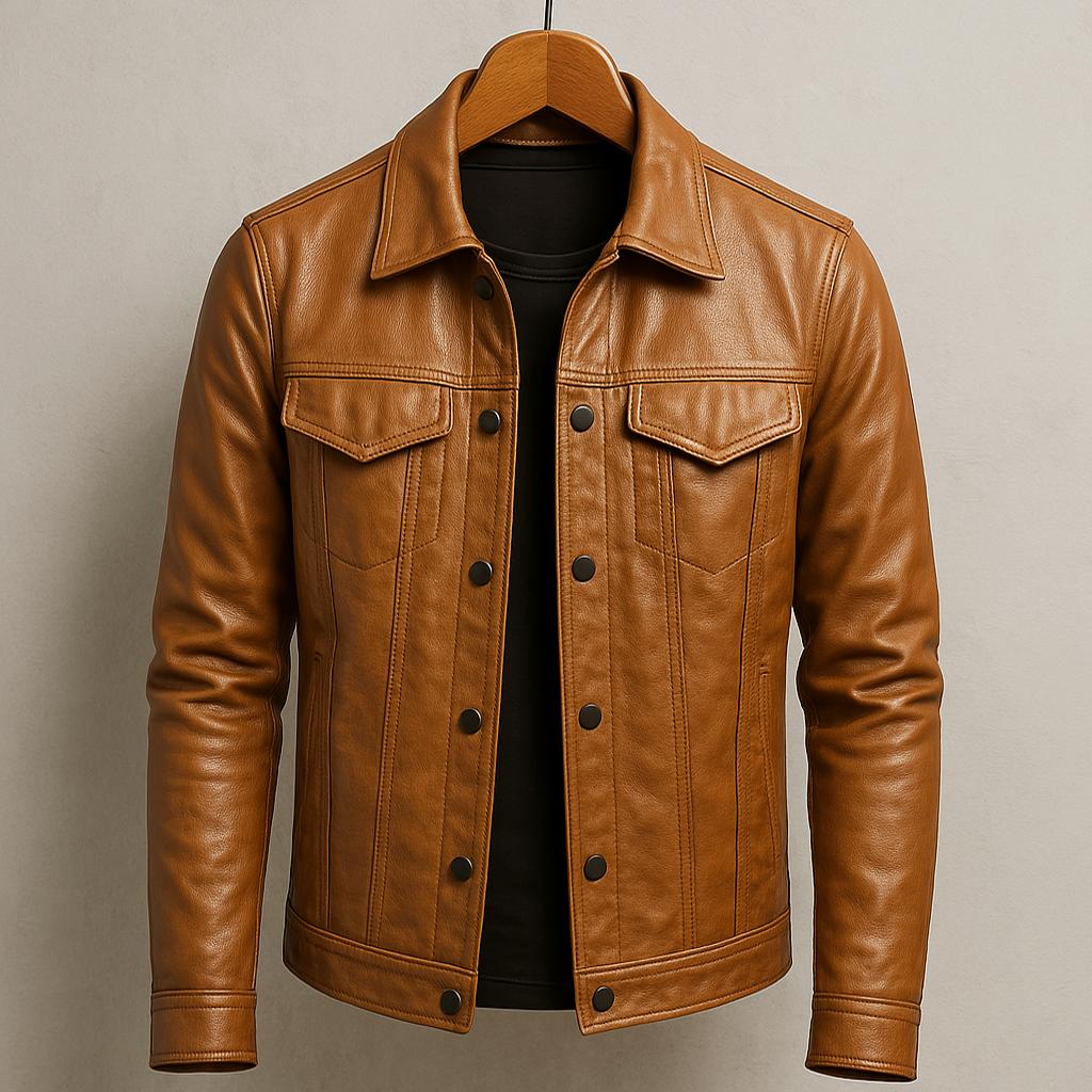 Lulzim - Casual Slim Fit Leather Jacket