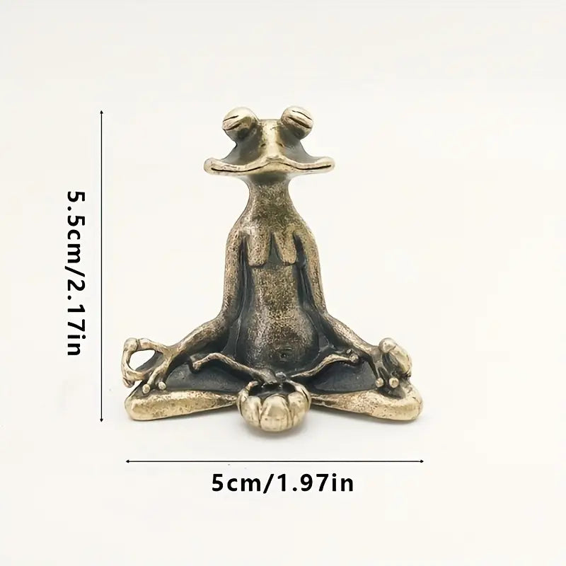 Meditoad - Elegant Metal Frog Incense Holder