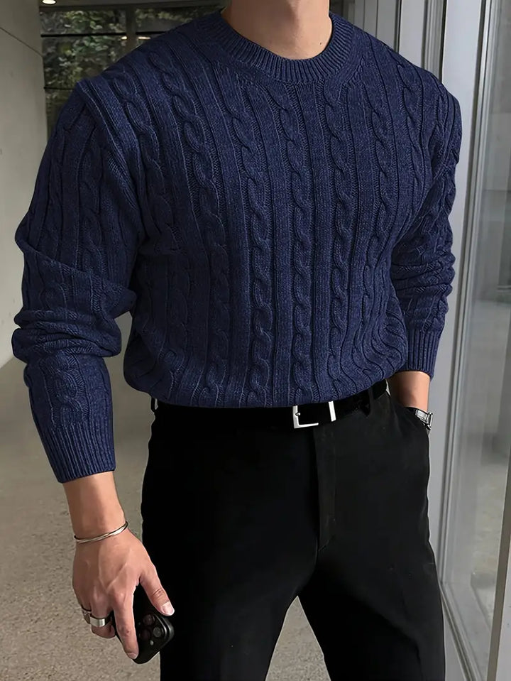 Mergim - Casual knitted Long Sleeve Sweater
