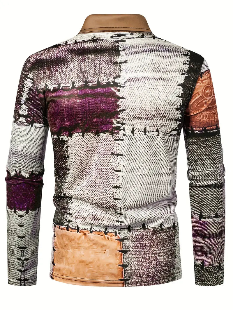 Zerem - Color Block Long Sleeve Shirt with Zip