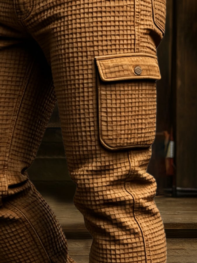 Conway - Vintage Outdoor Distressed Adventure Waffle Multi-Pocket Pant