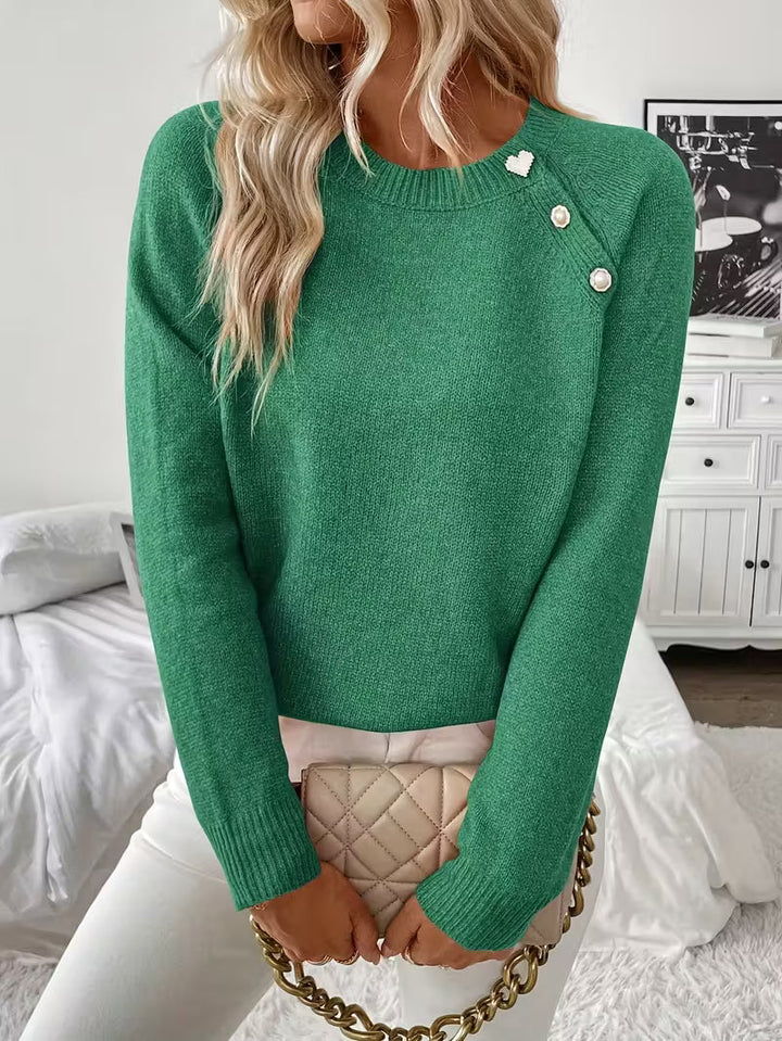 Hilarina - Long Sleeve Knitted Sweater