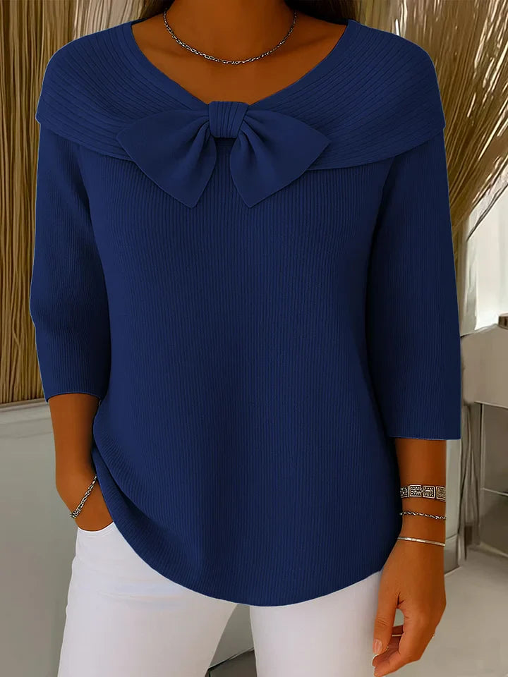 Mylie - Knitted Sweater With A Round Neckline