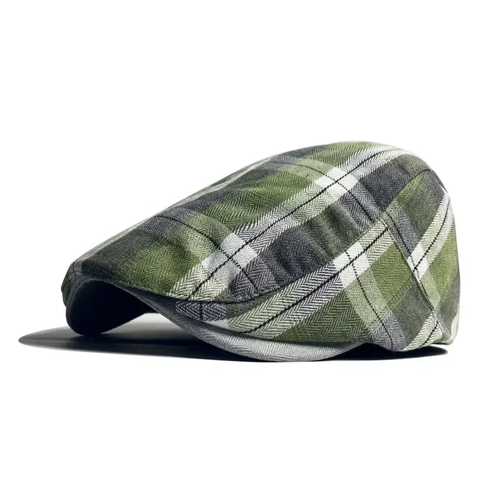 Velimir - Stylish Plaid Beret Cap