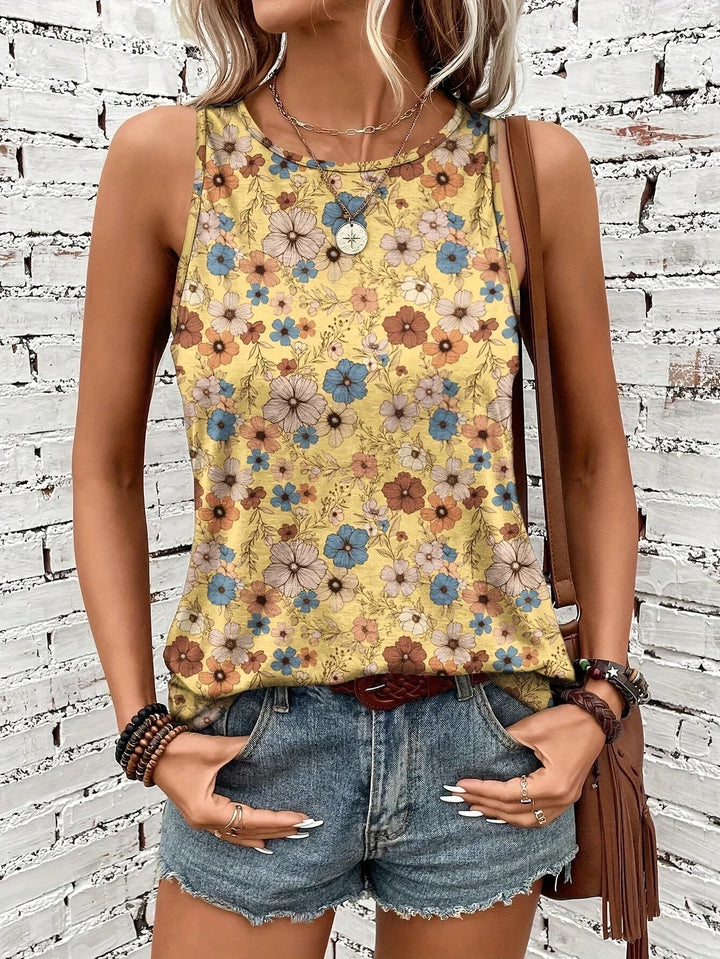 Lilou -  Casual Summer Top With Floral Print