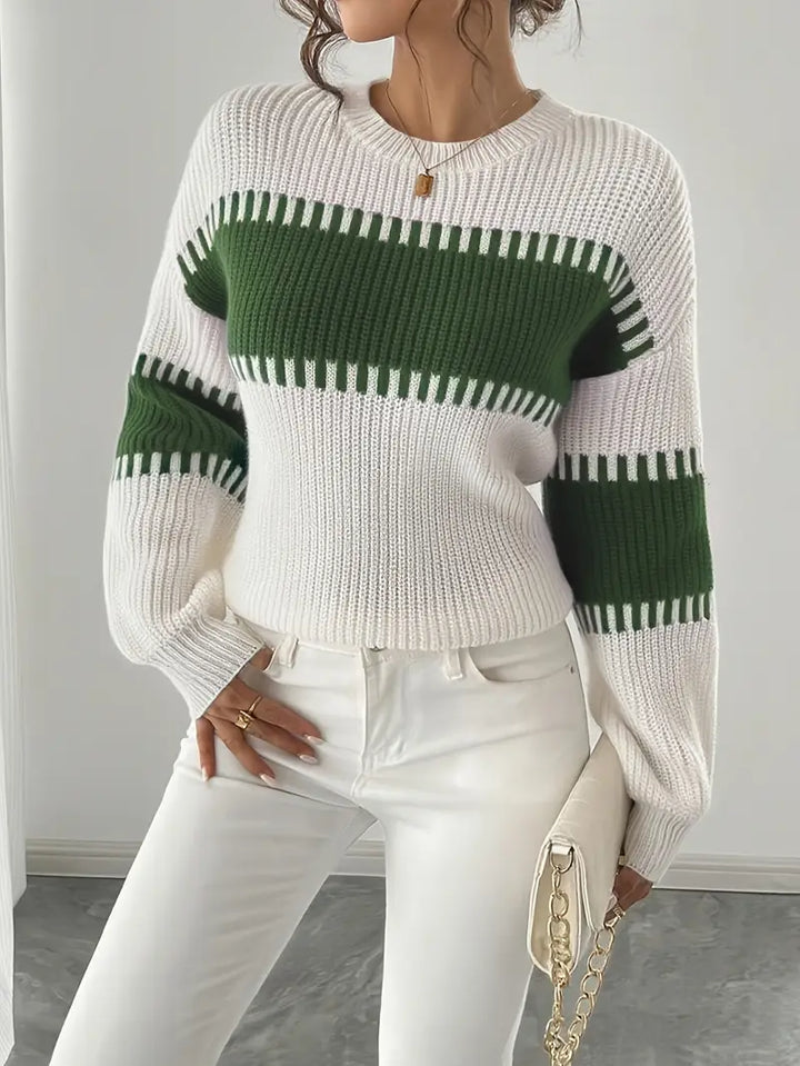 Gyneth - Long Sleeve Sweater With Round Neck