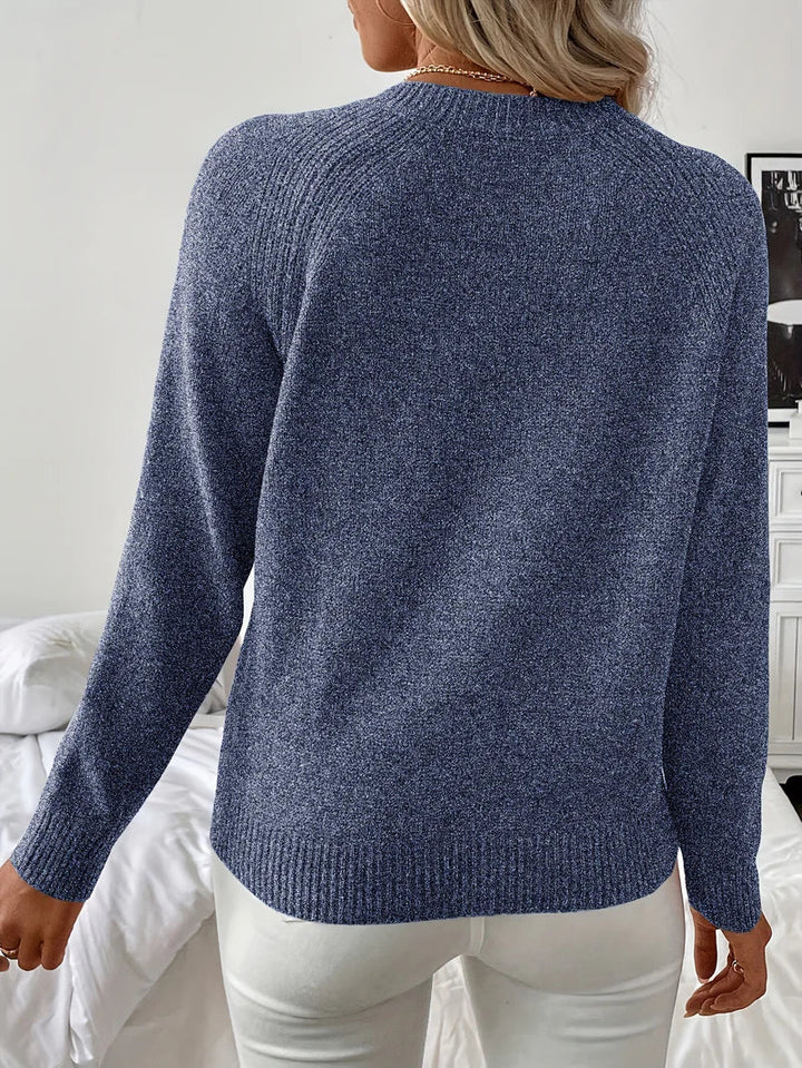Pascuala - Elegant Knitted Sweater With Pearl