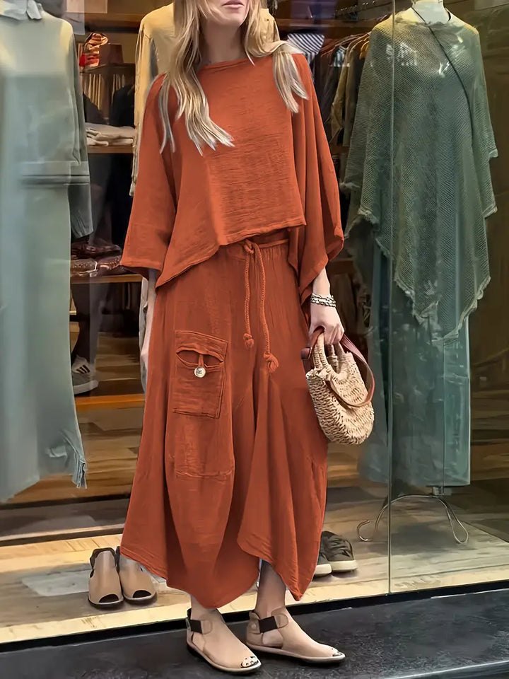 Phonsen - Premium Top And Skirt Set