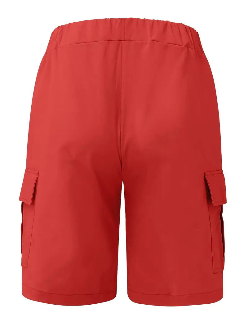 Jelte - Casual Non Stretch Drawstring Cargo Shorts
